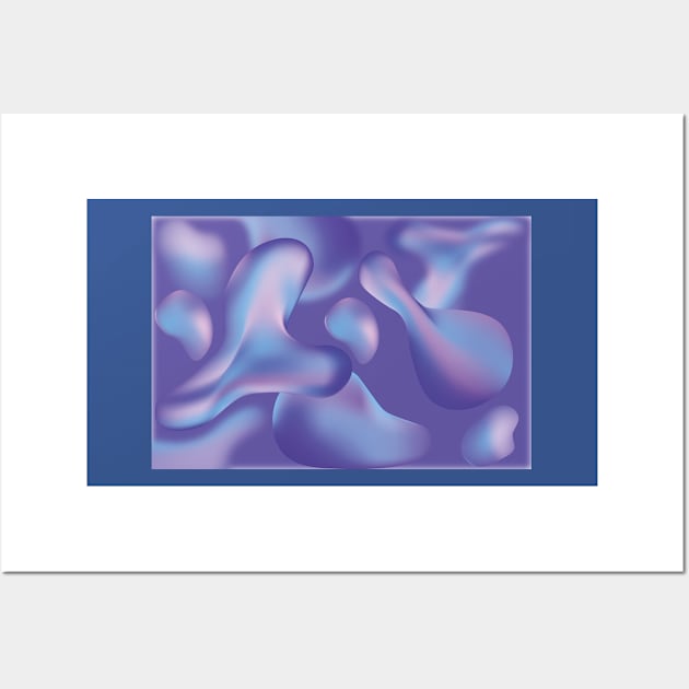 Abstract Artwork Iridescence Liquid Holographic Wall Art by JeLoTall